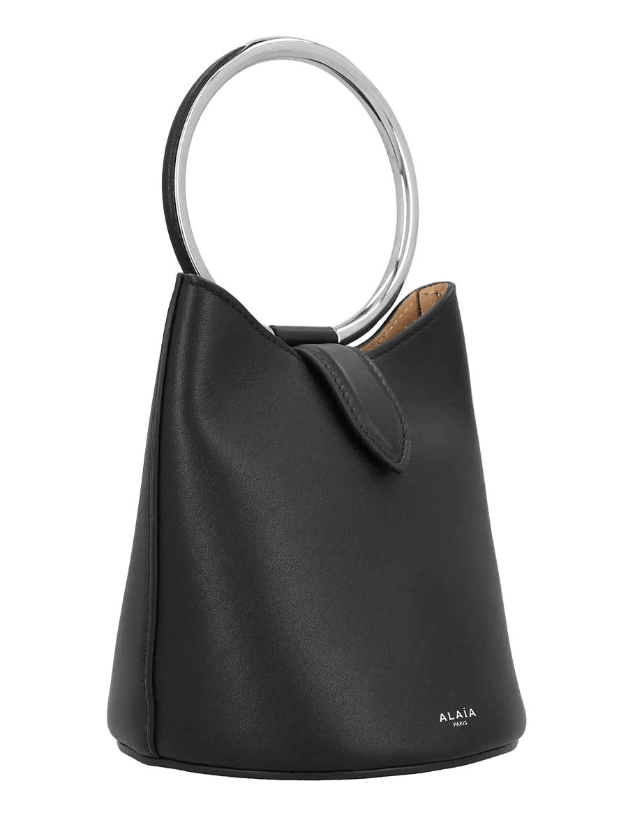 Alaia - Mini Ring Bucket Bag - bucket bags - black - 1