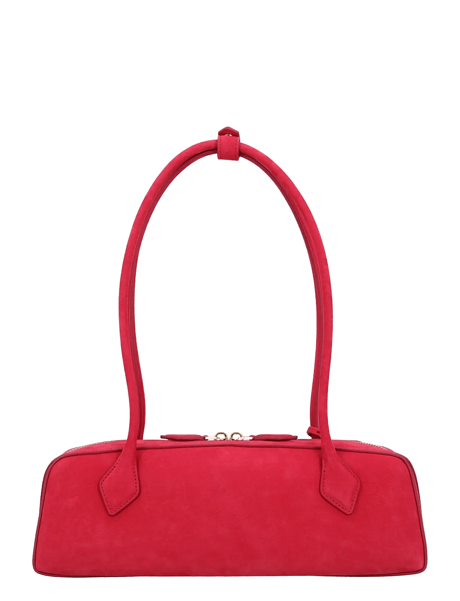 Alaia - Le Teckel leather clutch bag - axelremsväskor - red - 1