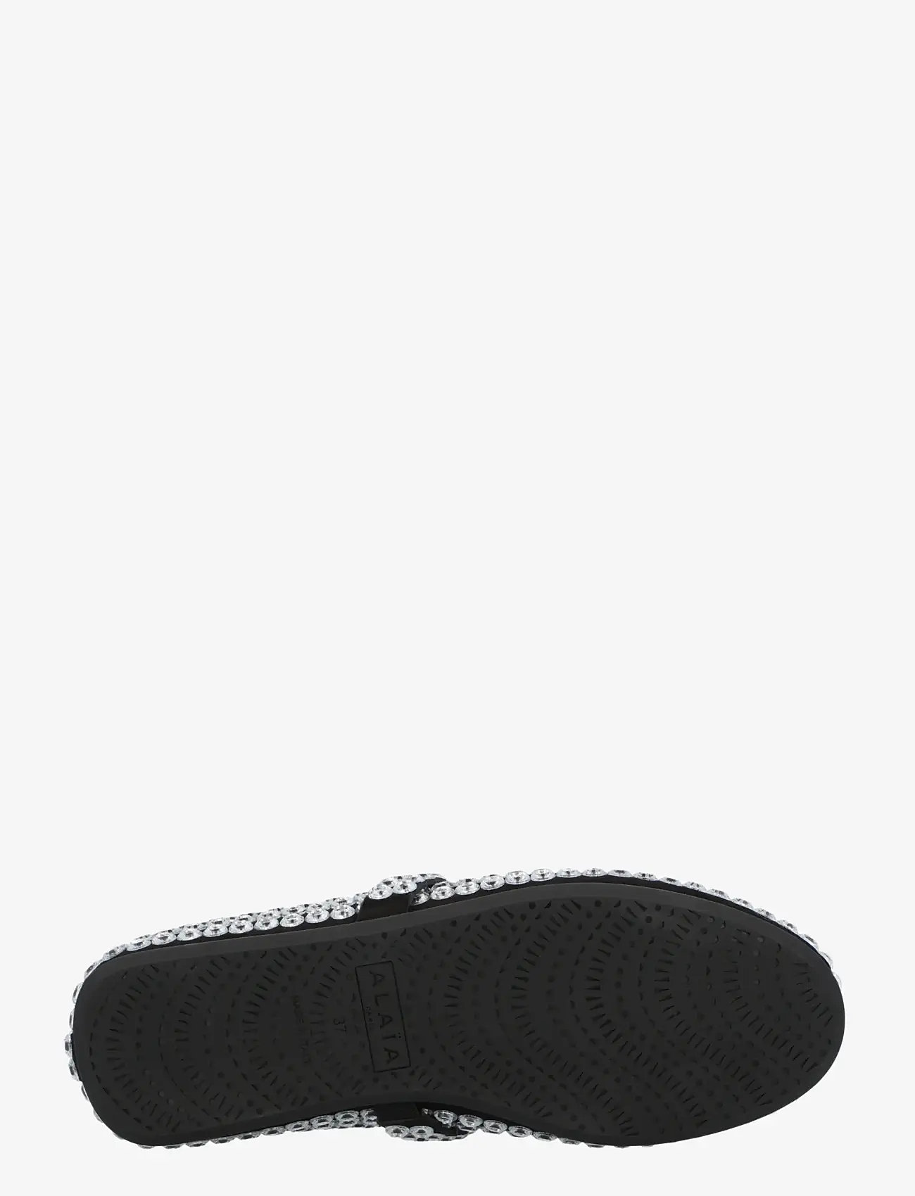 Alaia - Glass-Embellished Suede Ballet Flats - special occasions - silver - 2