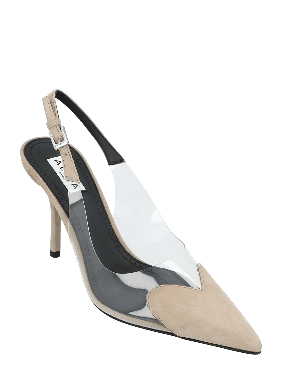 Alaia - Le Cœur slingback pumps - slingbacks mit absatz - beige - 0