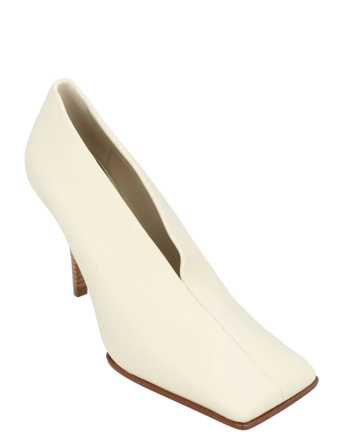 Alaia 90 Leather Pumps, 41, Heels, Creme - Frauen