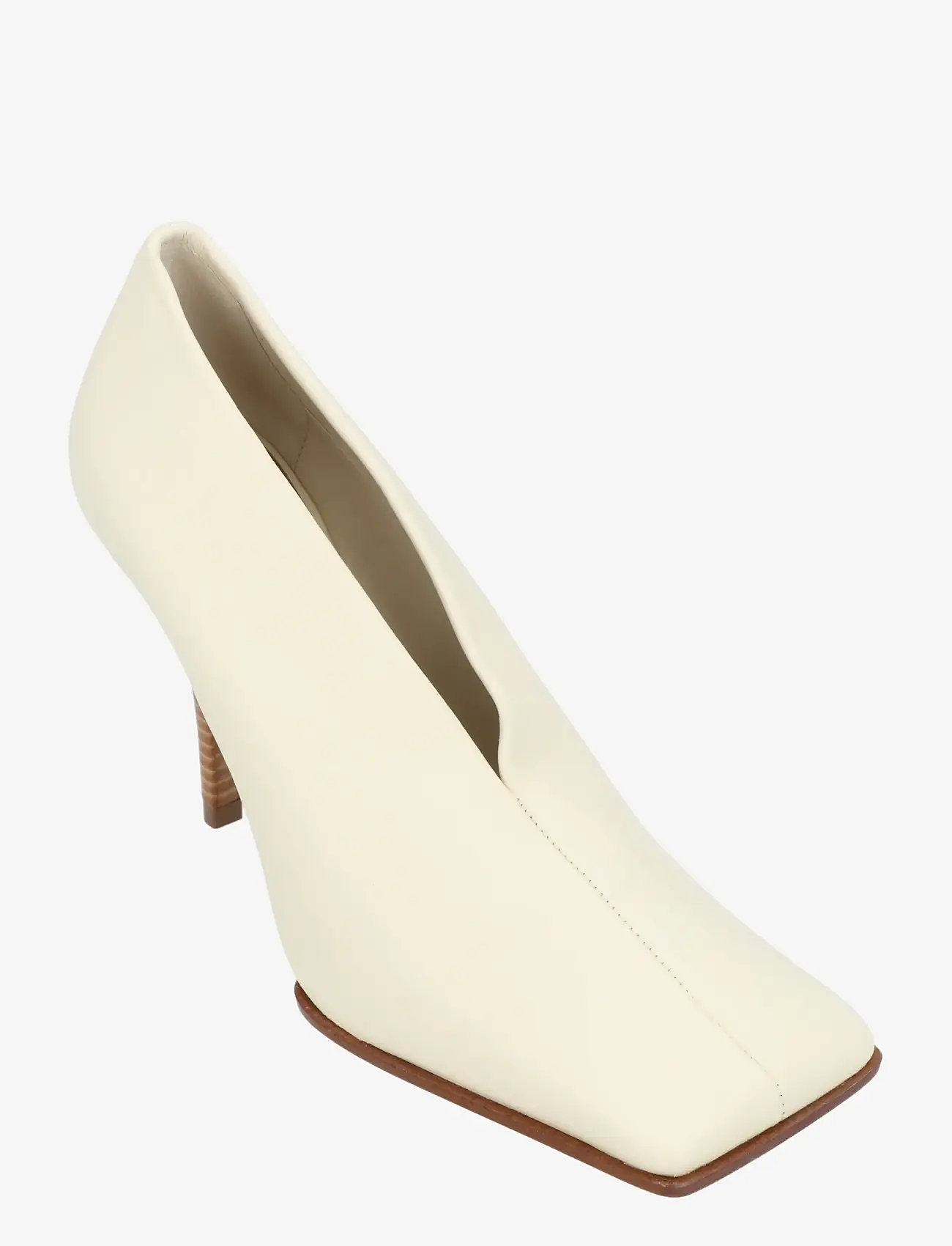 Alaia - 90 leather pumps - pumps - cream - 0