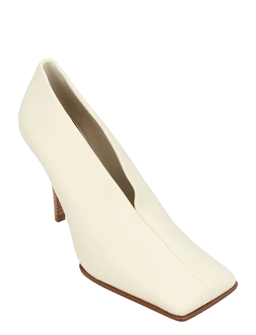 Alaia - 90 leather pumps - pumps - cream - 0