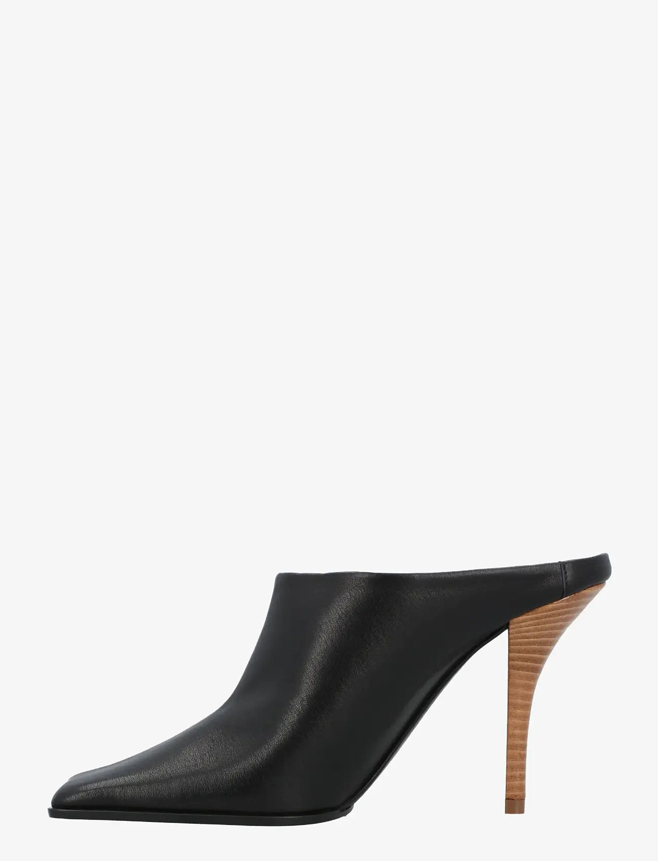 Alaia - 90 leather mules - mules med klack - black - 1