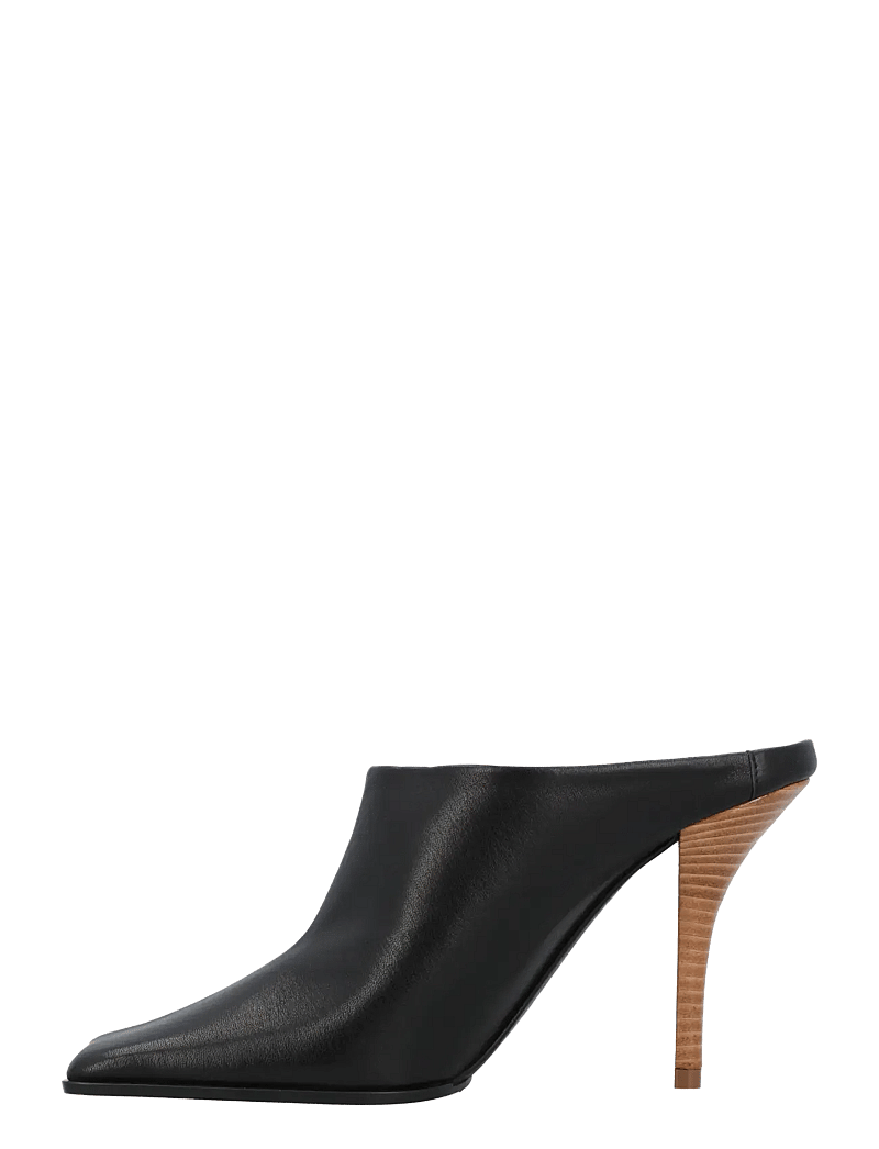 Alaia - 90 leather mules - pantoletten mit absätzen - black - 1