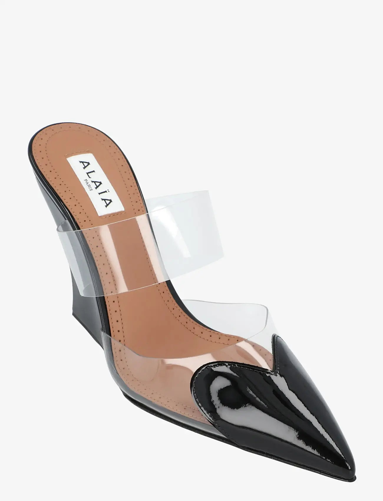 Alaia - Le Cœur Wedge Mules - mules med hæle - black - 0