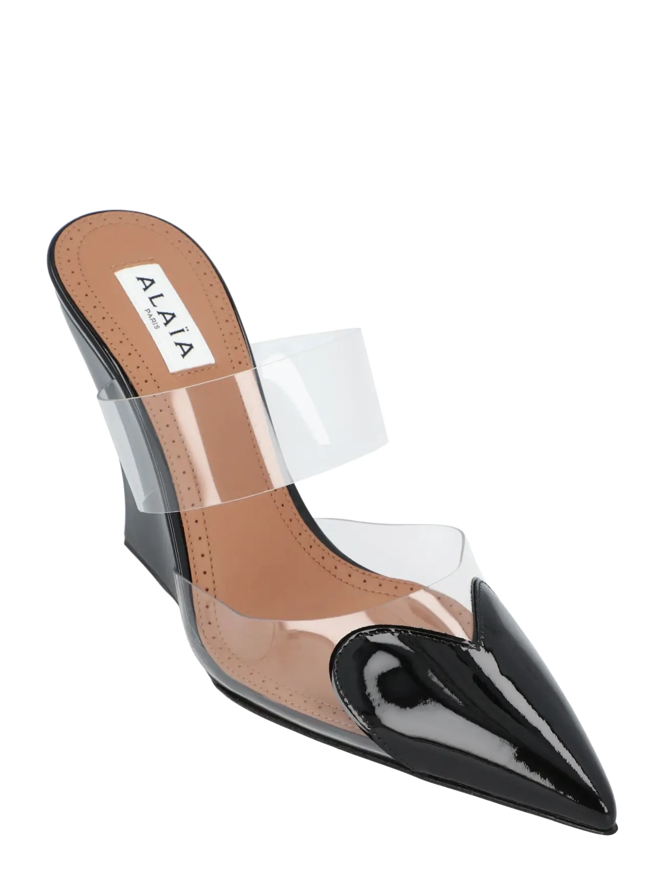 Alaia Le Cœur Wedge Mules - Shoes - BLACK / black