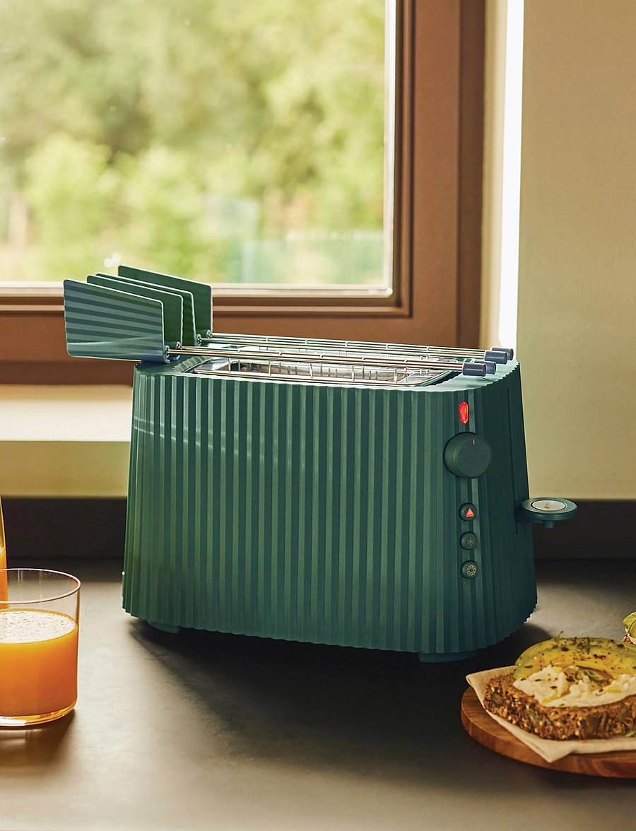 Alessi - Wide grate in thermoplastic, green European plug 850W - rösterid - green - 0