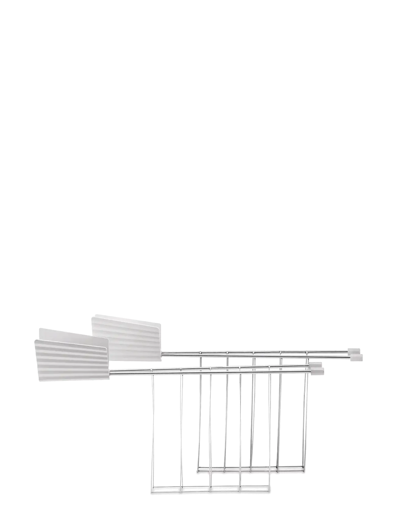 Alessi Set Of Two Wide Grates In Steel And Thermoplastic Resin, White, H:19 cm, Kitchen Appliances, Weiß - Toasters, Homeware