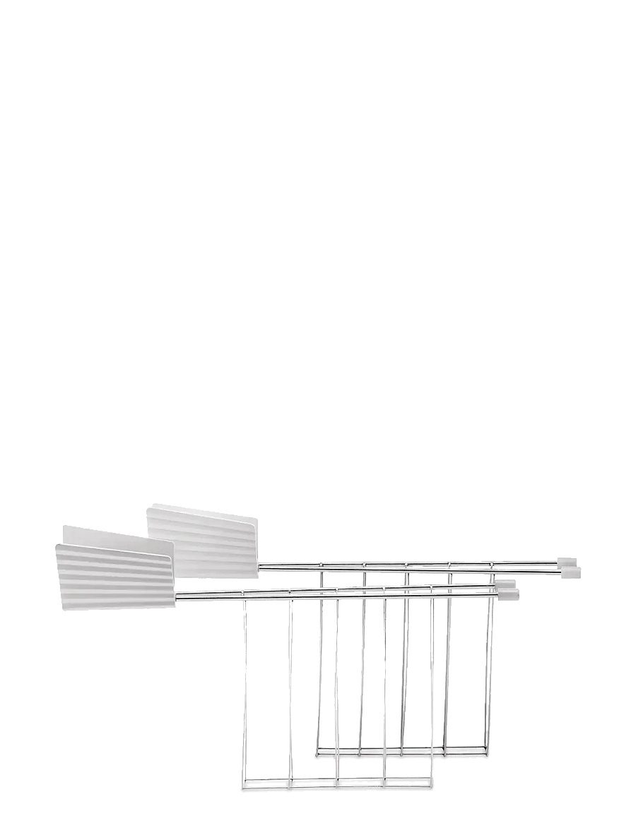 Alessi - Set of two wide grates in steel and thermoplastic resin, white - toaster - white - 0