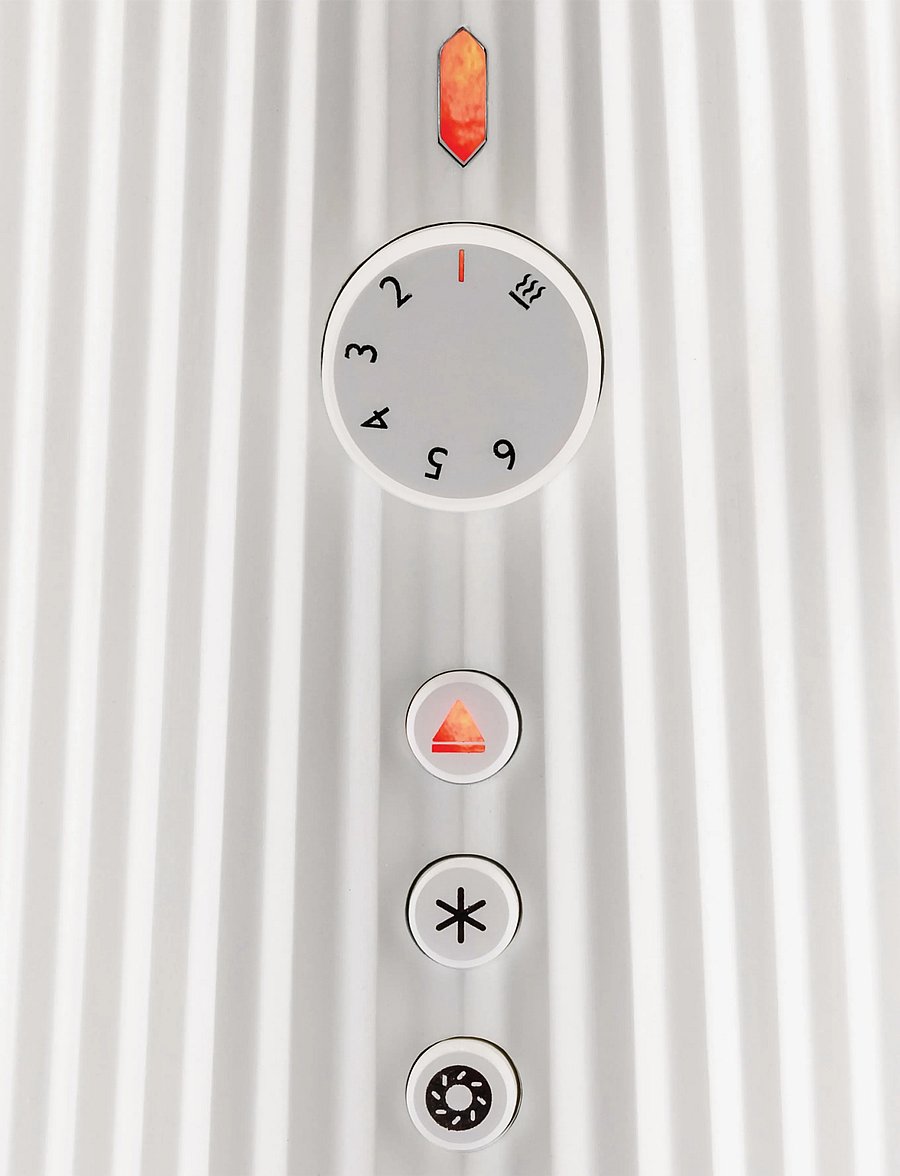 Alessi - Wide grate in thermoplastic, white European plug 850W - rösterid - white - 5