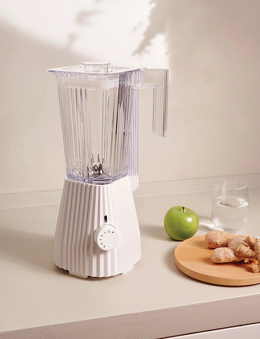 Alessi - Blender in thermoplastic, white Measuring jug in thermoplastic (PCTG) Eu plug 700W - mixer - white - 0