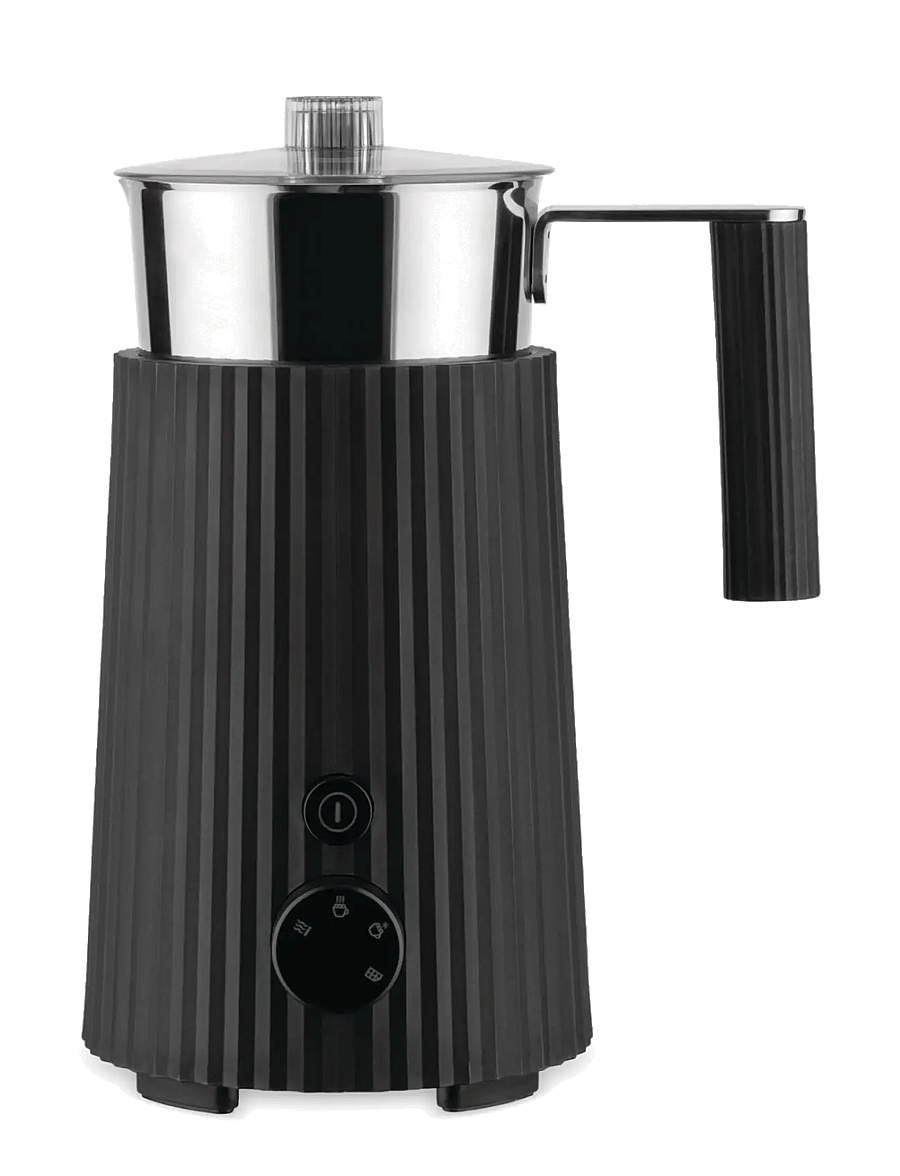 Alessi - Multifunctional induction milk frother in thermoplastic, black Jug in 18/10 Eu plug 600 W - piimavahustajad - black - 0