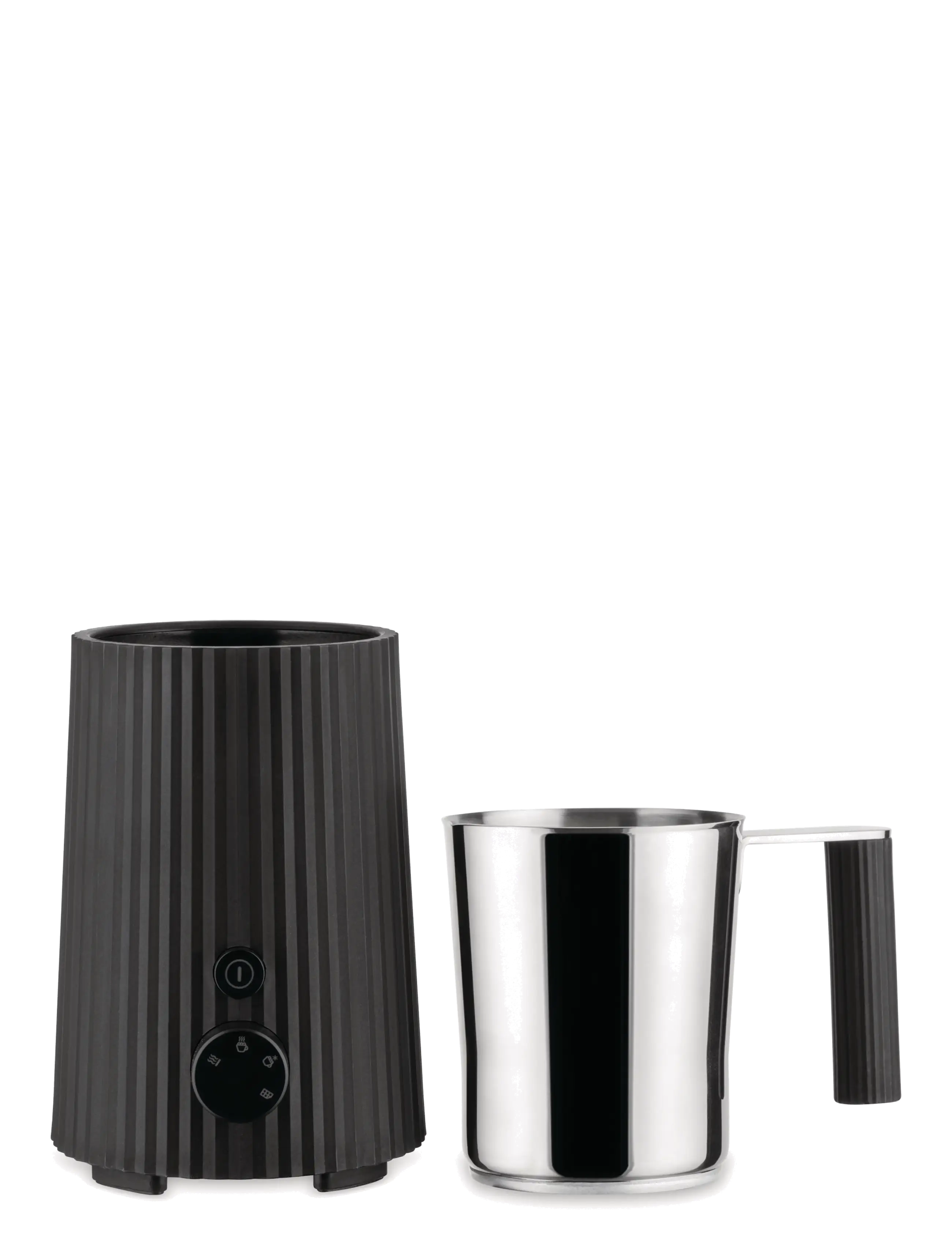 Alessi - Multifunctional induction milk frother in thermoplastic, black Jug in 18/10 Eu plug 600 W - piimavahustajad - black - 1