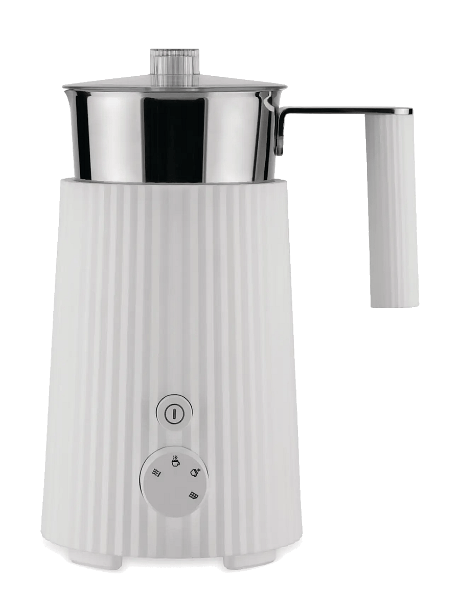 Alessi - Multifunctional induction milk frother in thermoplastic, white Jug in 18/10 Eu plug 600 W - milchschäumer - white - 1