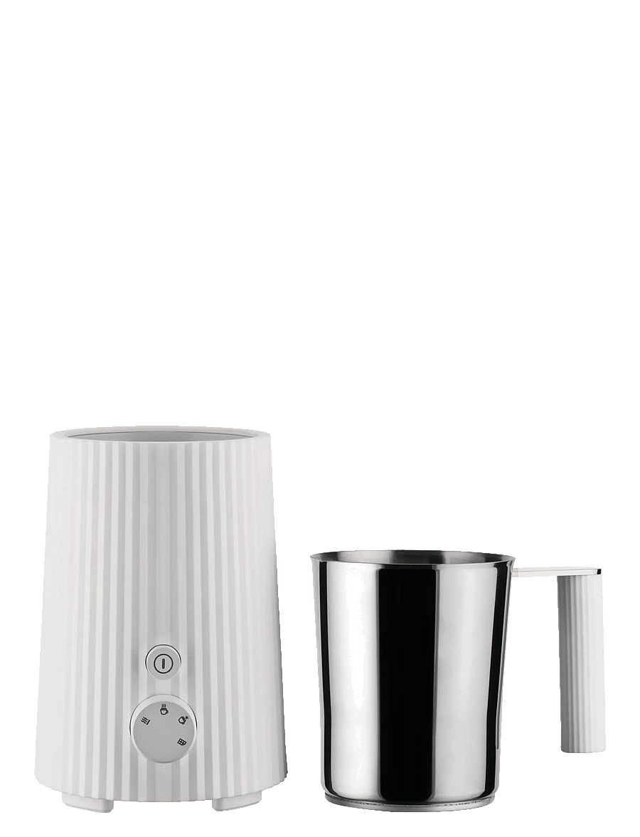 Alessi - Multifunctional induction milk frother in thermoplastic, white Jug in 18/10 Eu plug 600 W - milchschäumer - white - 2