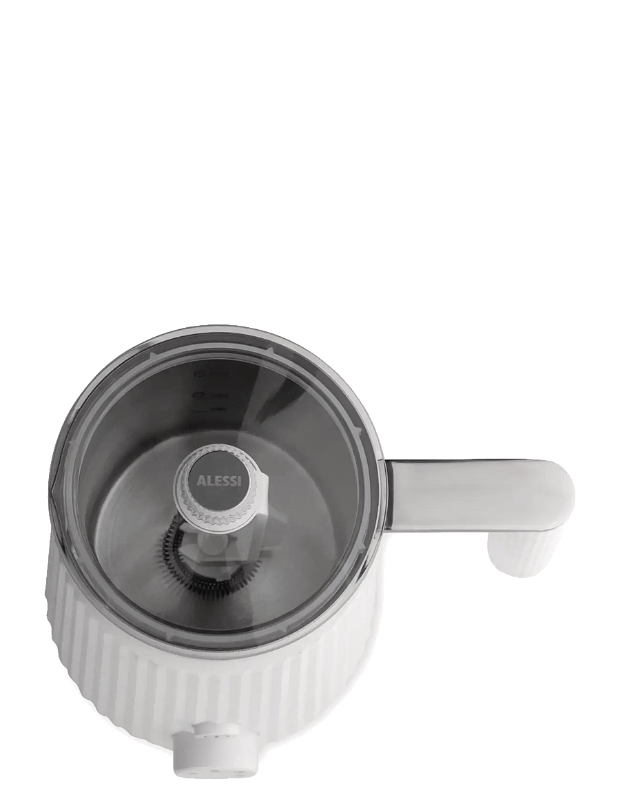 Alessi - Multifunctional induction milk frother in thermoplastic, white Jug in 18/10 Eu plug 600 W - milchschäumer - white - 3