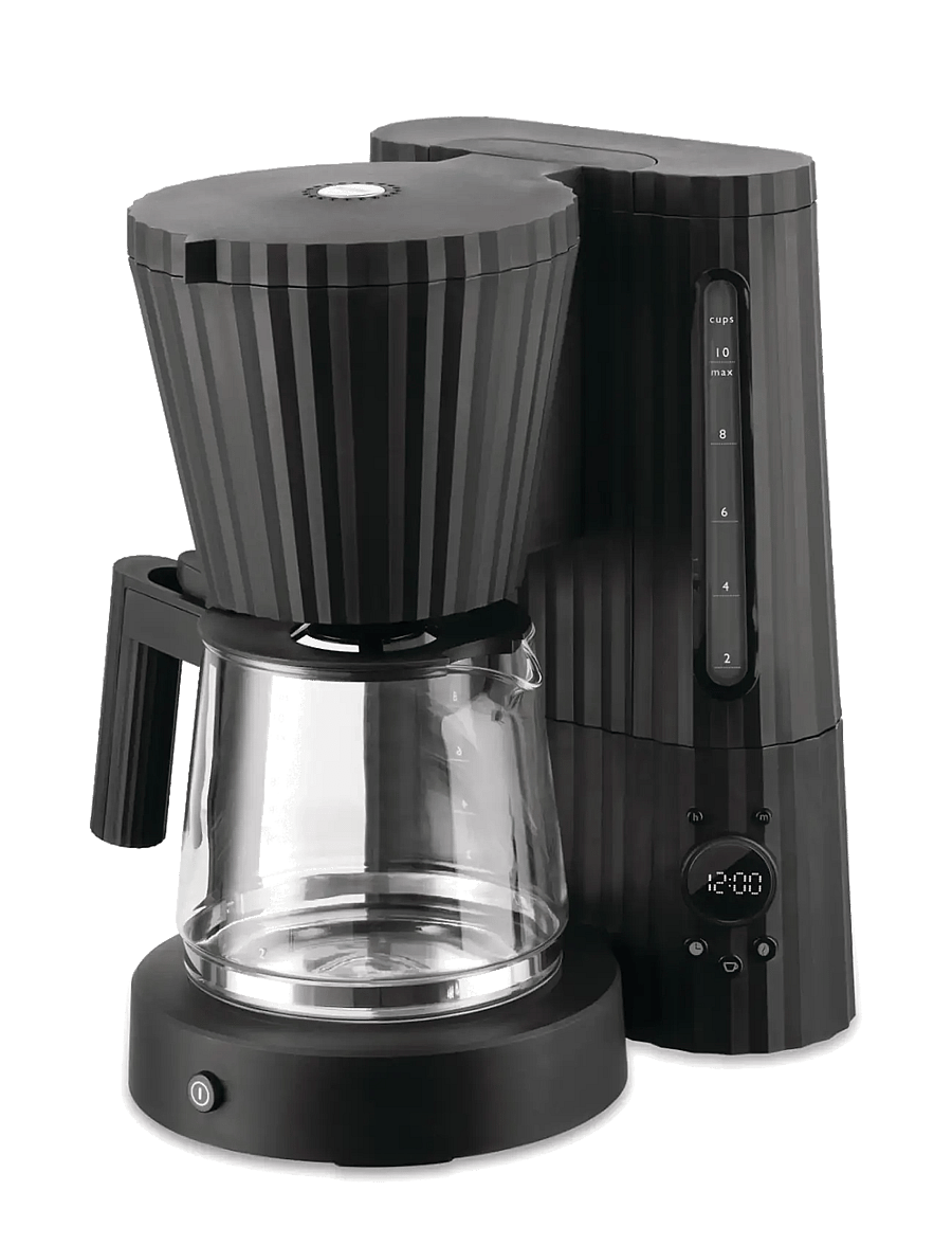 Alessi - Drip coffee maker in thermoplastic, black European plug 1100W 220-240V, 50-60Hz - kaffeemaschinen - black - 0