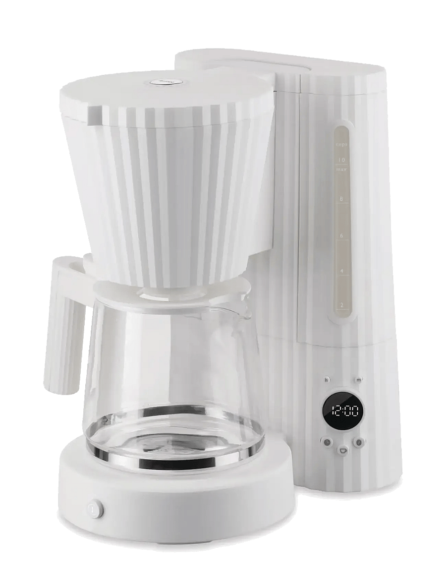 Alessi - Drip coffee maker in thermoplastic, white European plug 1100W 220-240V, 50-60Hz - kohvimasinad - white - 1