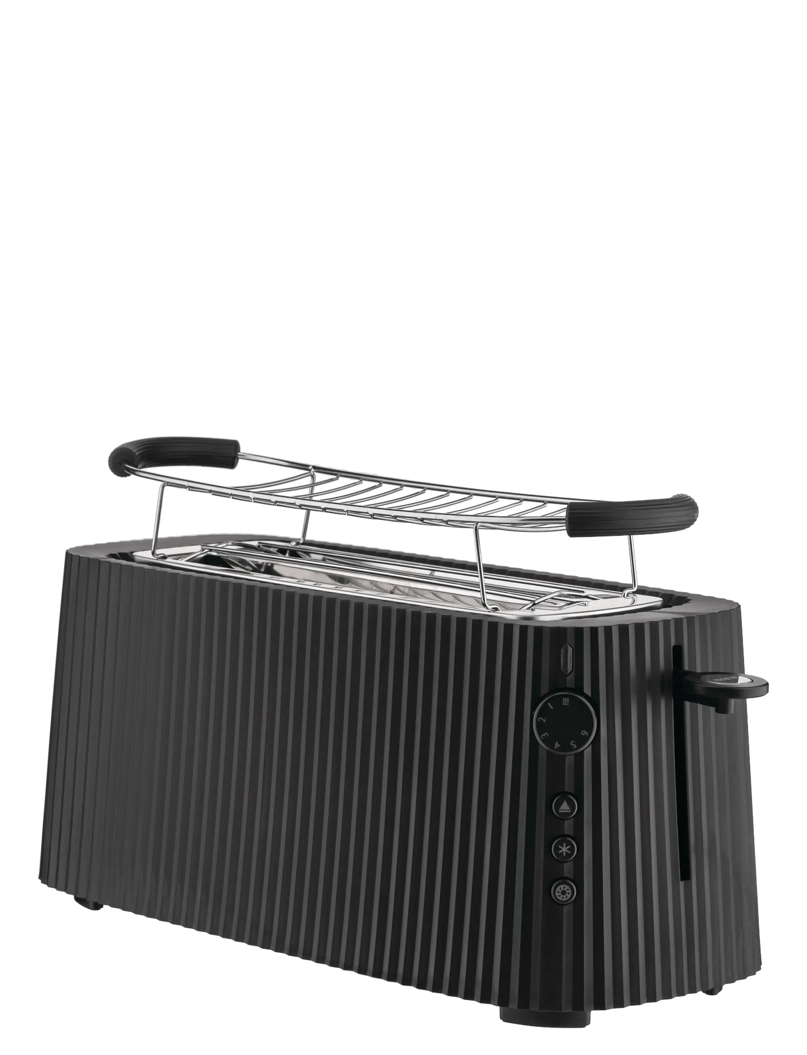 Alessi Long double wide grate in thermoplastic, black Brioche warmer  European plug 1700W - Köök - BLACK / black