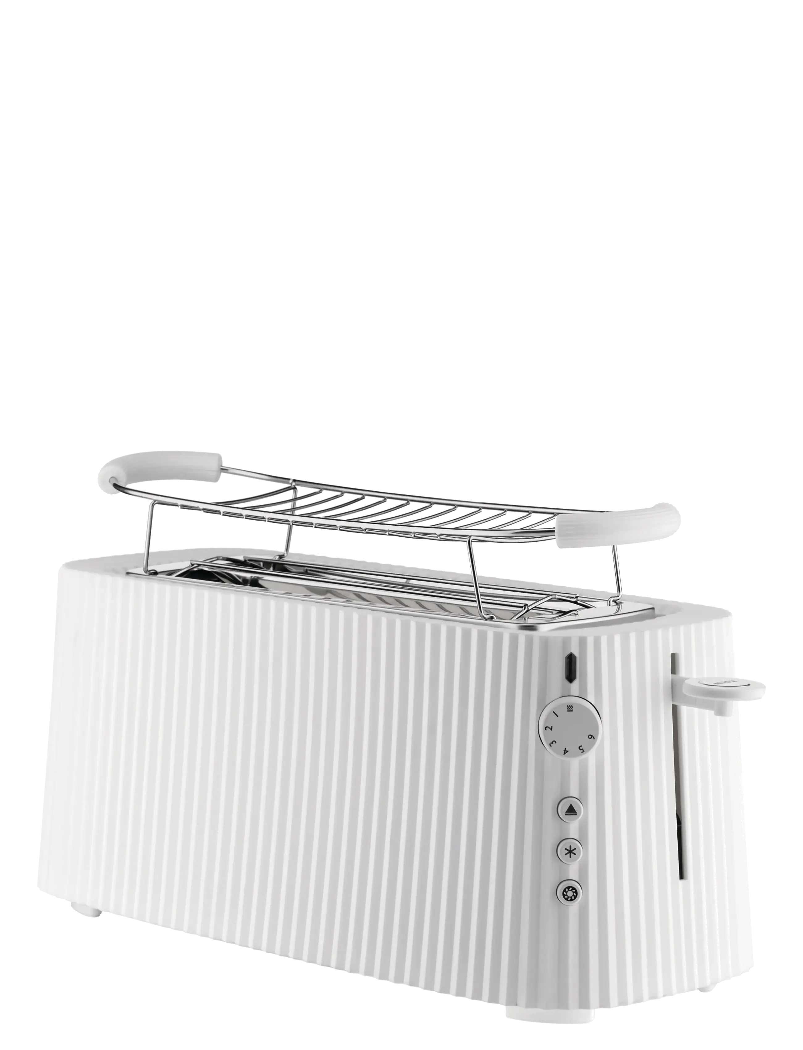 Alessi Long double wide grate in thermoplastic, white Brioche warmer European plug 1700W - Köksmaskiner - WHITE / white