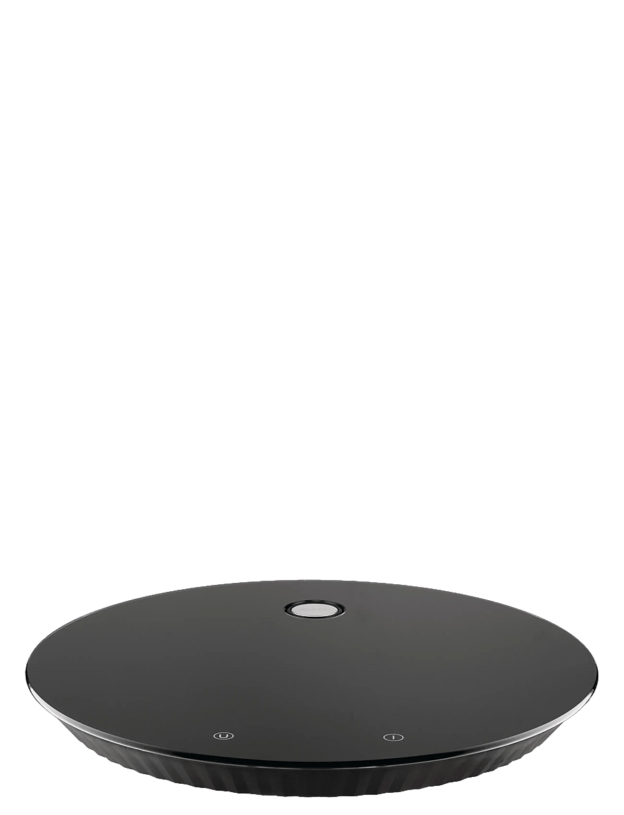 Alessi - Digital kitchen scale in thermoplastic resin and tempered glass, black Rechargeable battery - kochen - black - 0