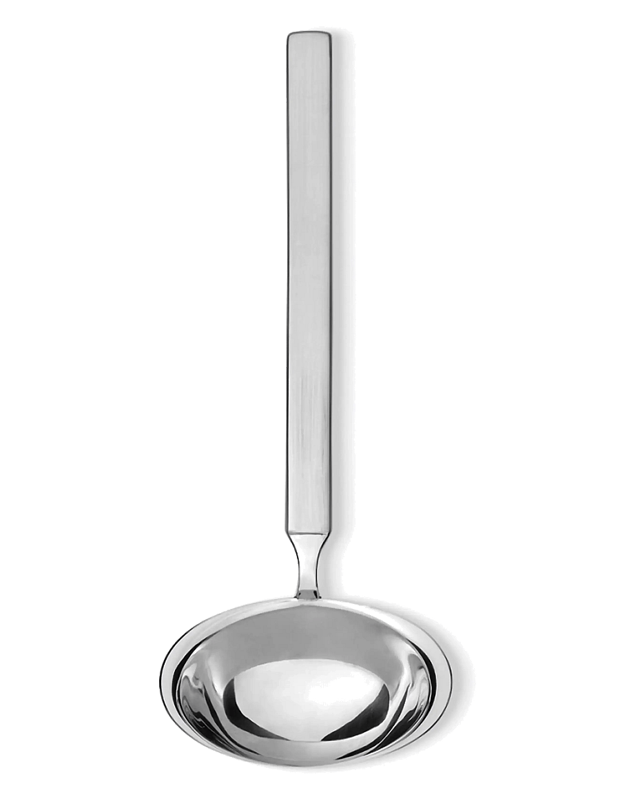 Alessi - Sauce spoon i 18/10 stainless steel mirror-polished med matte handtag - servierlöffel - steel - 2