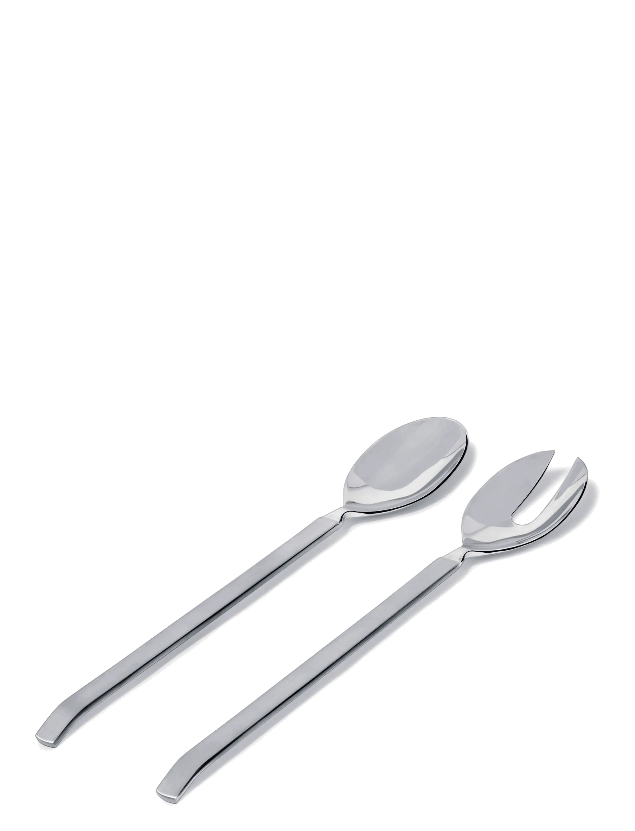 Alessi Salad set i 18/10 stainless steel, mirror-polished med matte handtag - Besteck - STEEL / silver