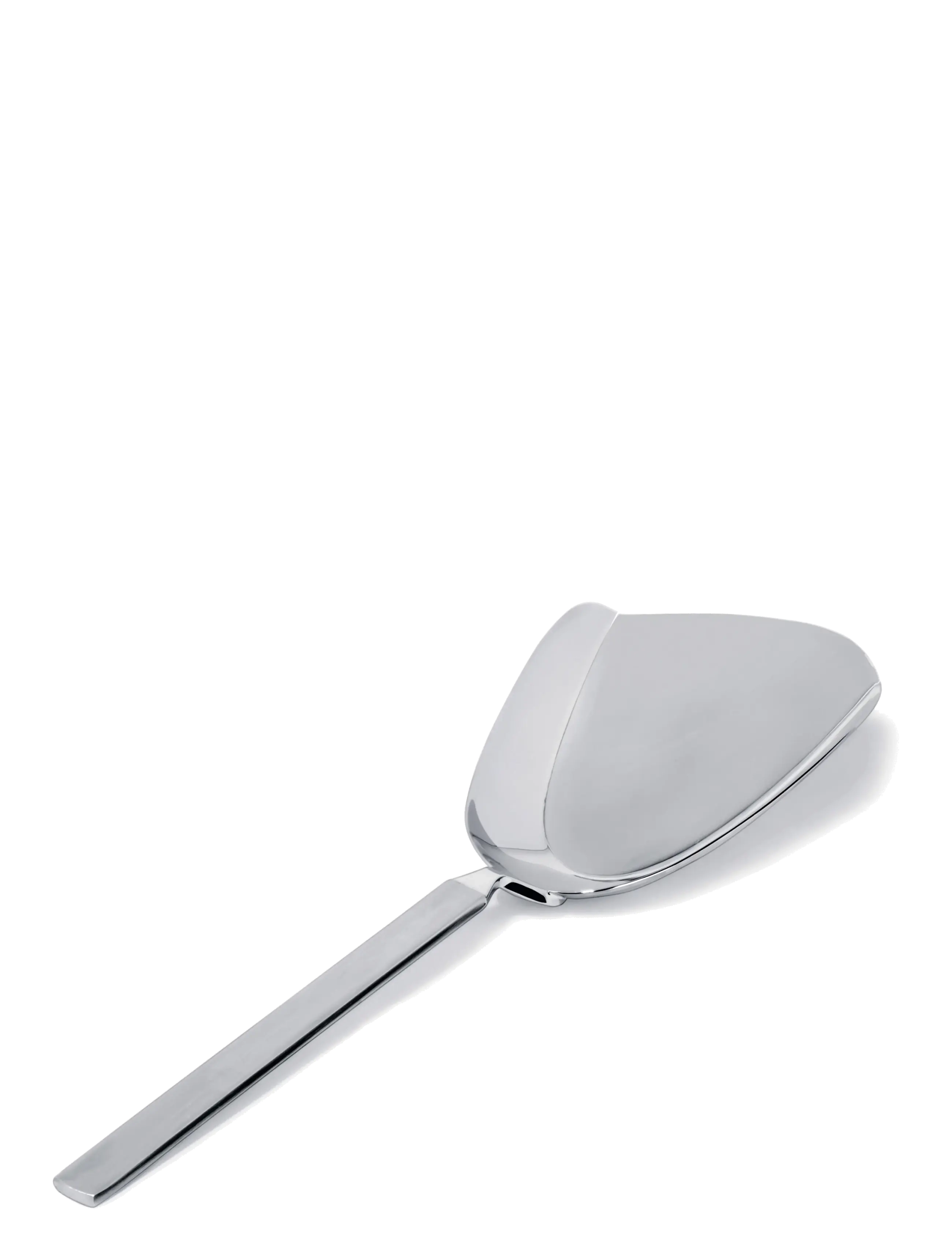 Alessi Risotto spoon i 18/10 stainless steel mirror-polished med matte handtag - Skjeer - STEEL / silver