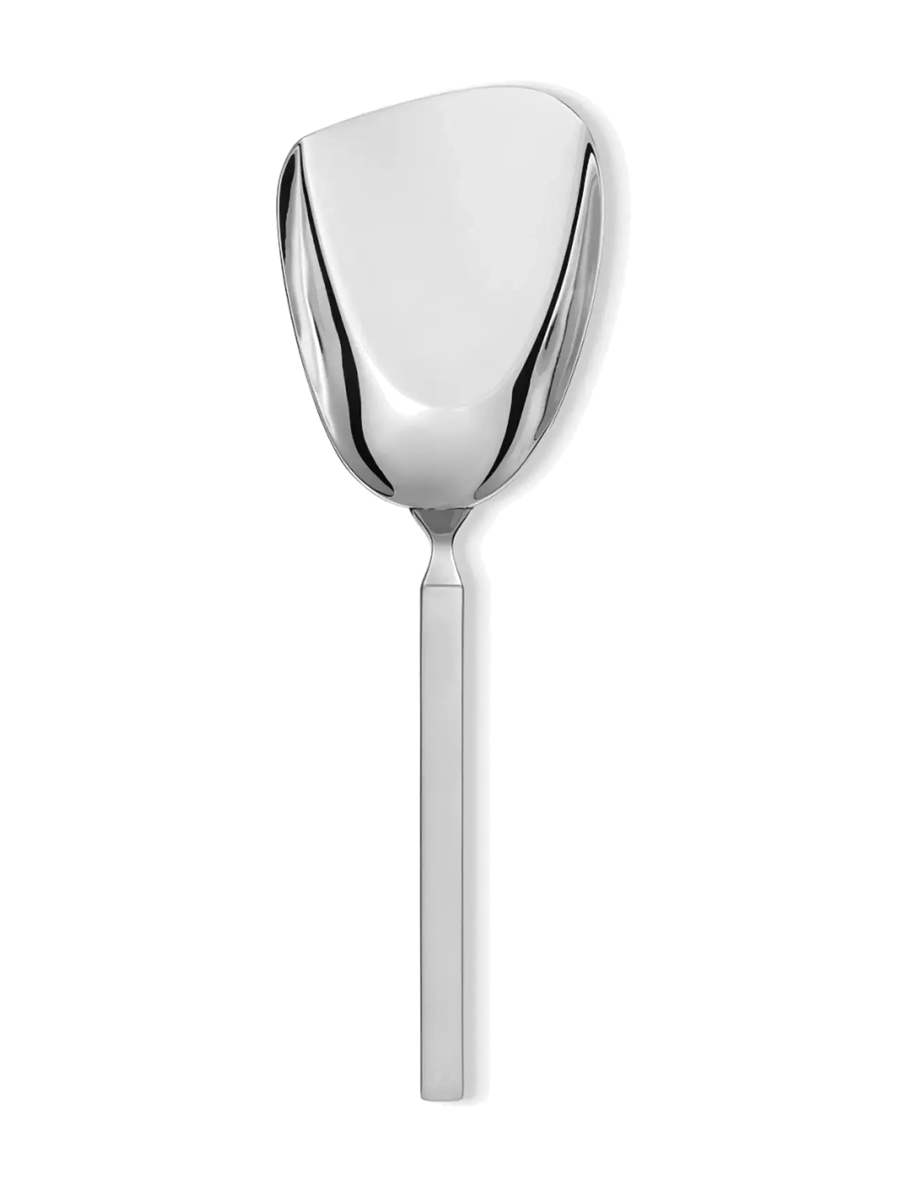 Alessi - Risotto spoon i 18/10 stainless steel mirror-polished med matte handtag - servierlöffel - steel - 2