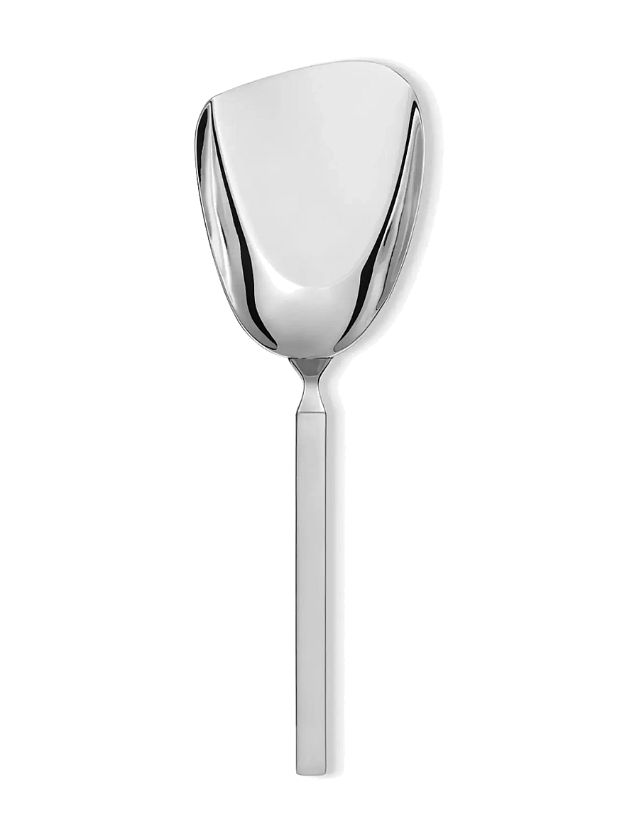 Alessi - Risotto spoon i 18/10 stainless steel mirror-polished med matte handtag - servierlöffel - steel - 2