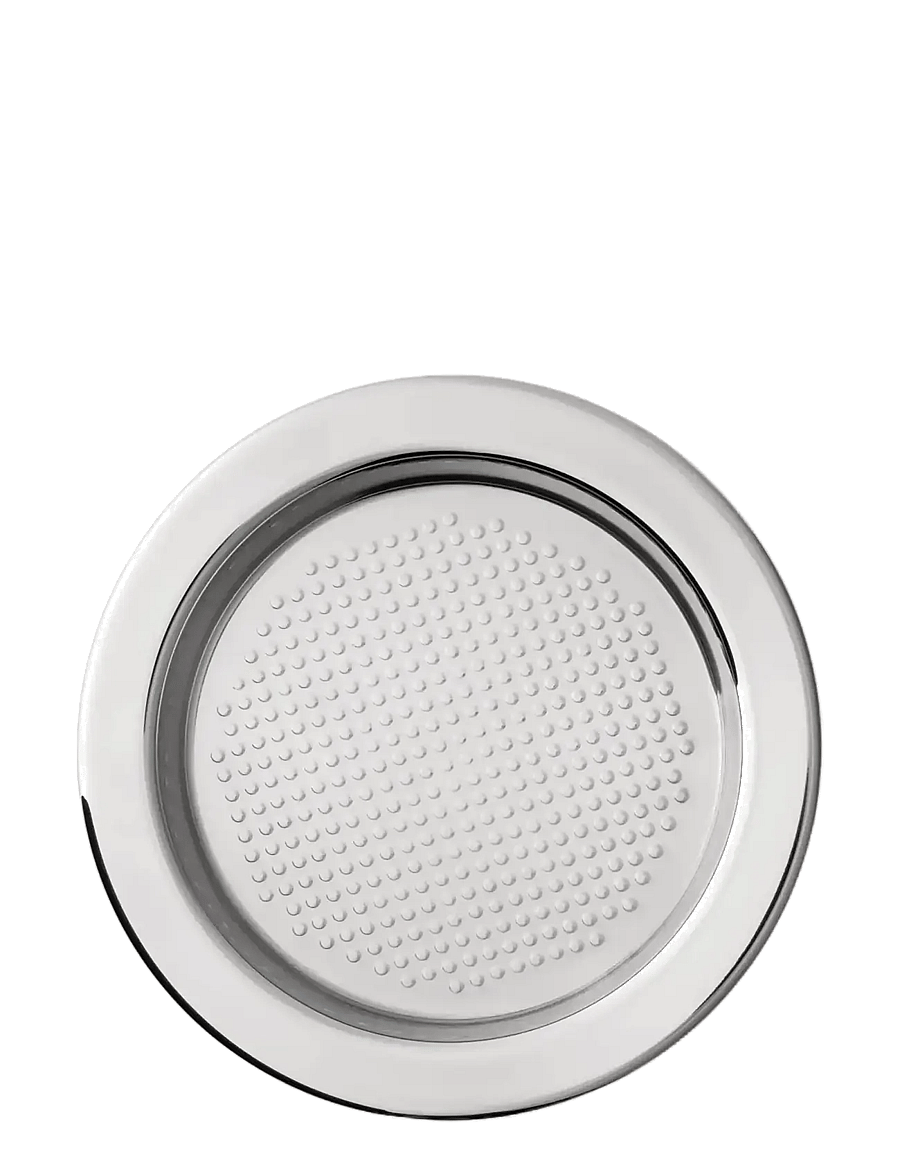 Alessi - Bottle coaster in matte steel with mirror-polished edge 2 pieces - tassialused - steel - 1