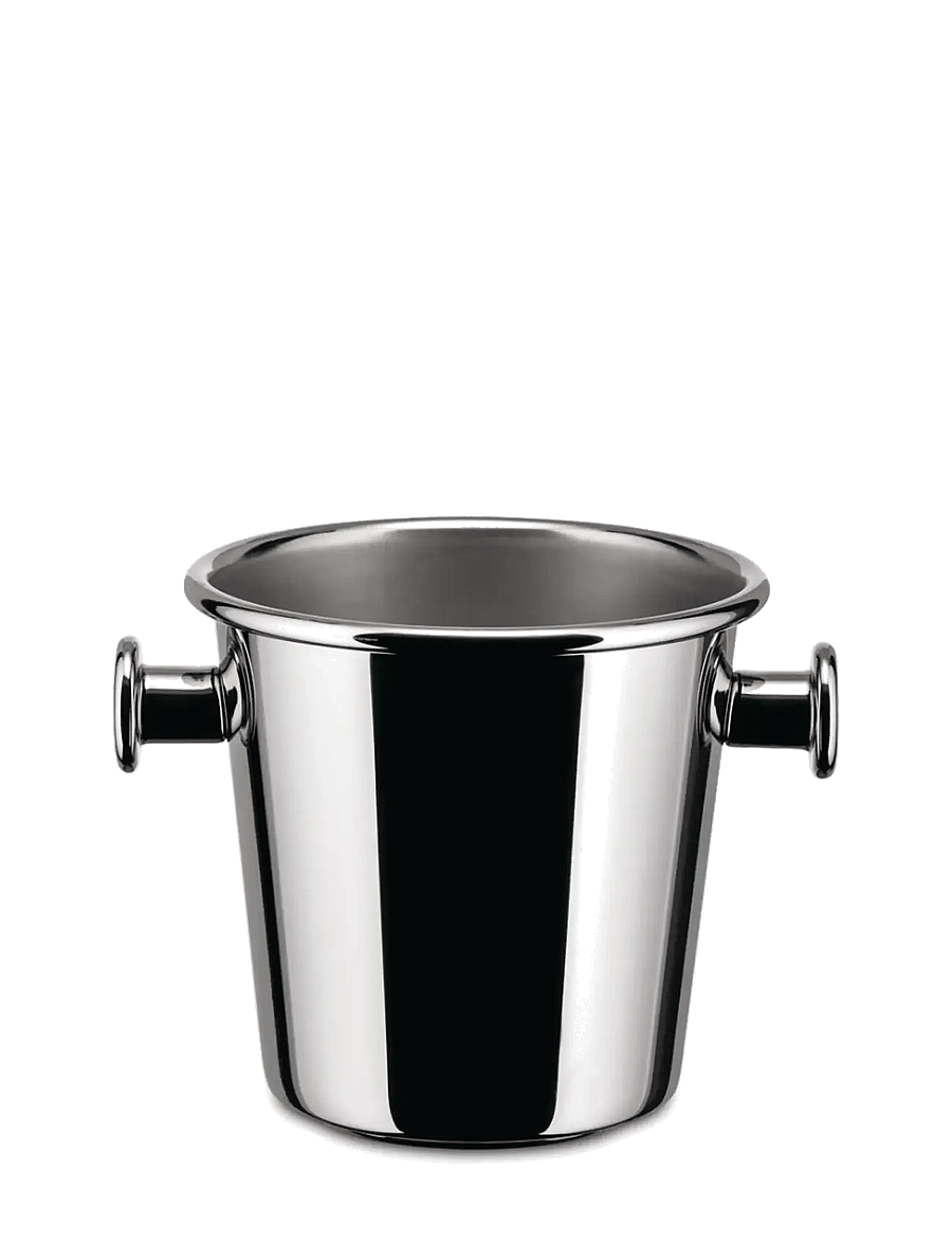 Alessi - Ice bucket with handle and grate in 18/10 mirror-polished exterior, mat finish interior - flaschenkühler - steel - 1