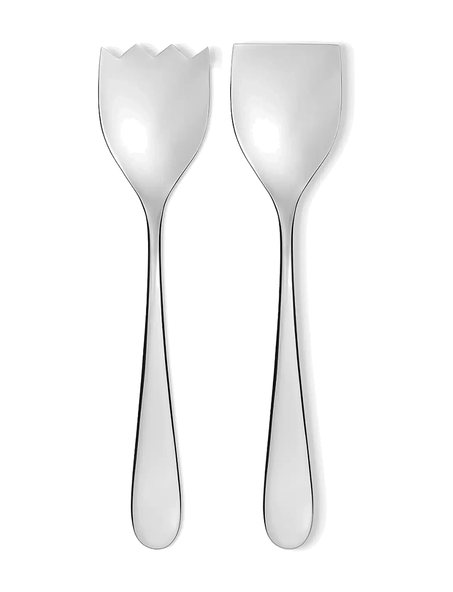 Alessi - Salad set i 18/10 stainless steel - salatilusikad - steel - 2