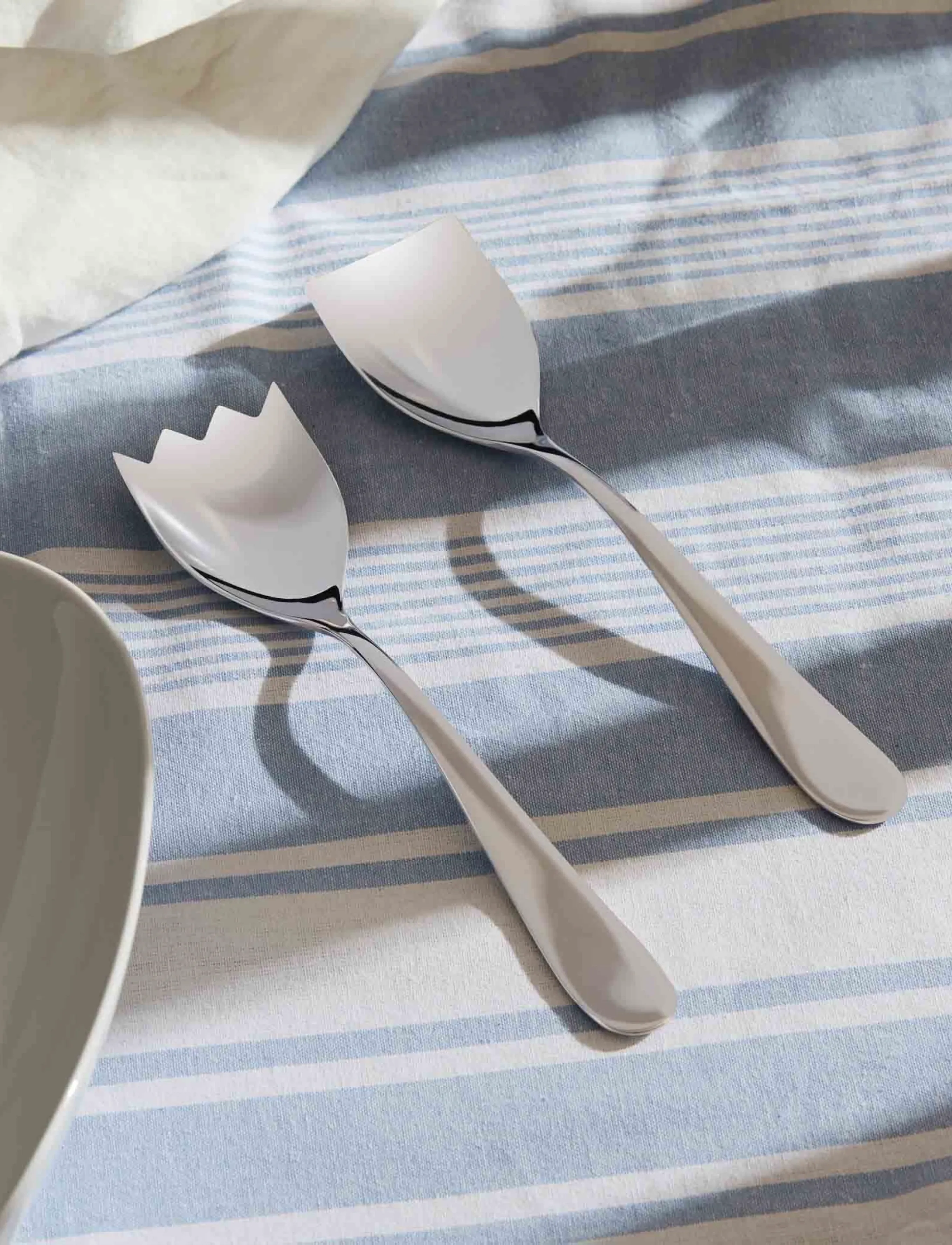 Alessi Salad Set I 18/10 Stainless Steel, One Size, Cutlery, Silber - Servers, Homeware