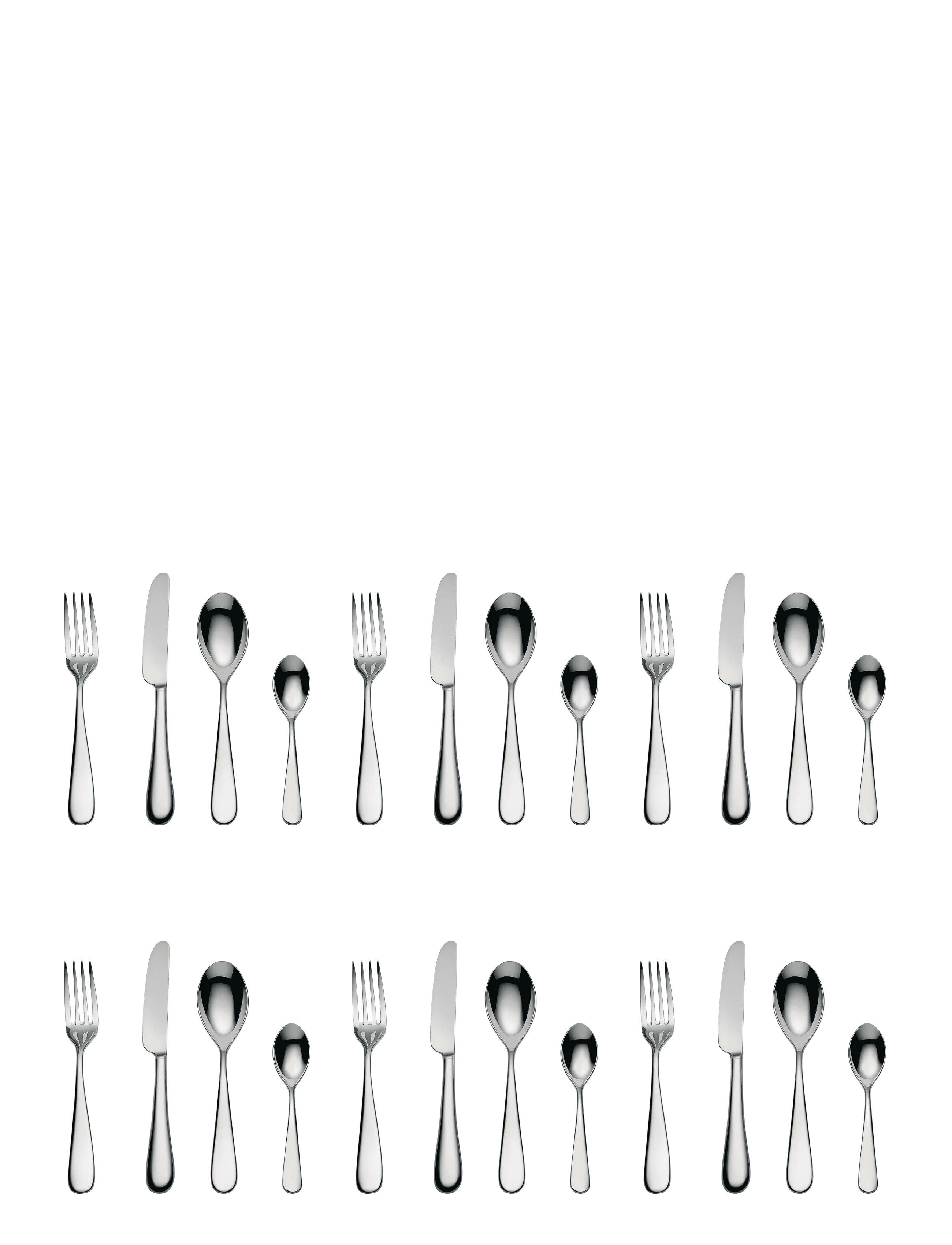 Alessi Cutlery Set With 6 Spoons, Forks, Knives And Coffee One Size, Cutlery, Silber - Set, Homeware