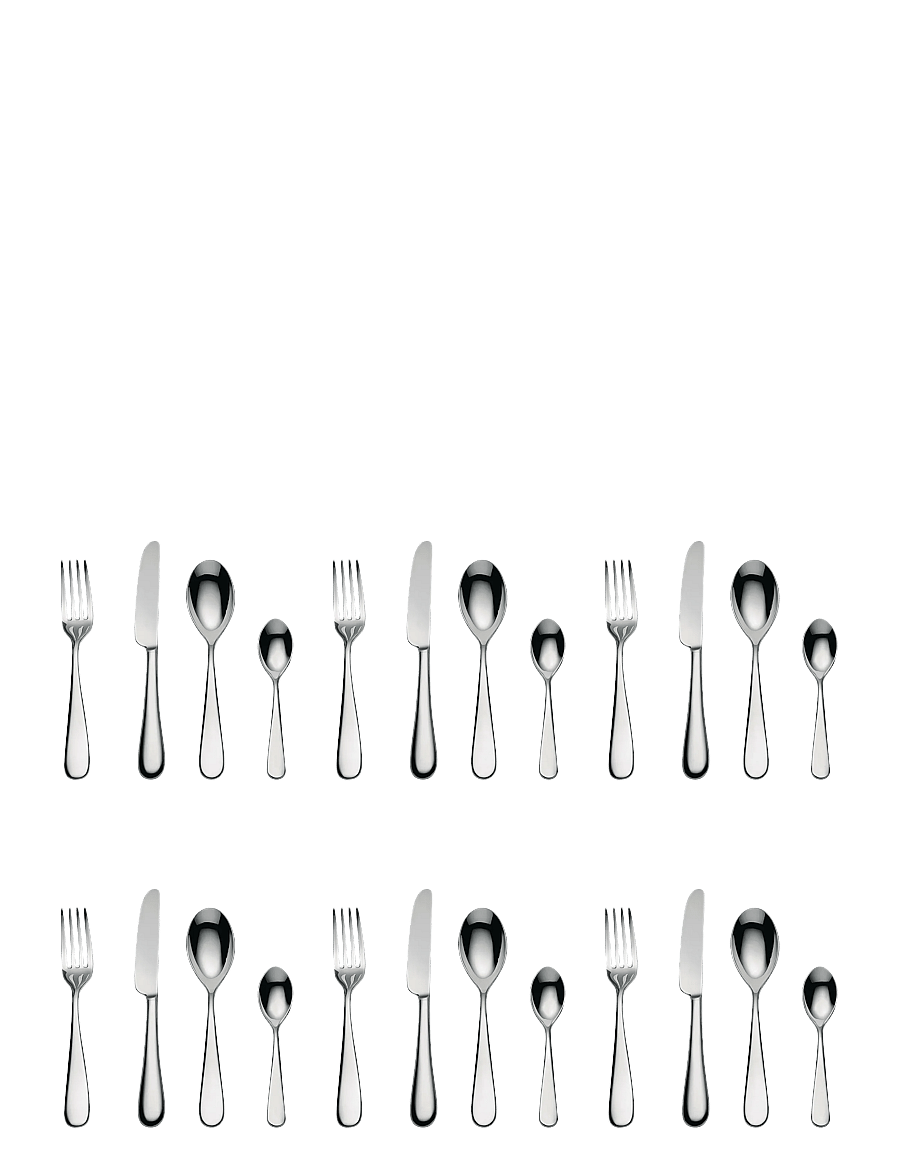 Alessi - Cutlery set with 6 spoons, forks, knives and coffee spoons - bestecksets - steel - 1