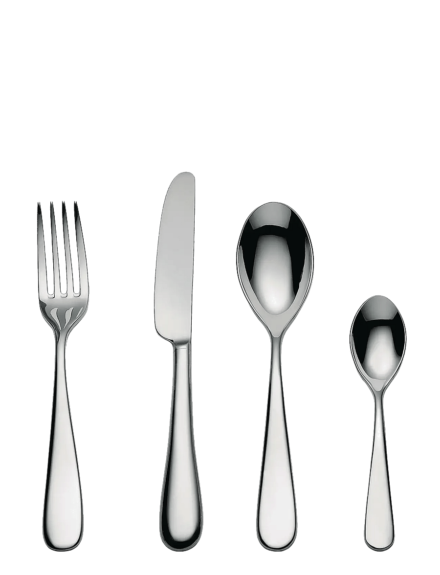 Alessi - Cutlery set with 6 spoons, forks, knives and coffee spoons - bestecksets - steel - 0