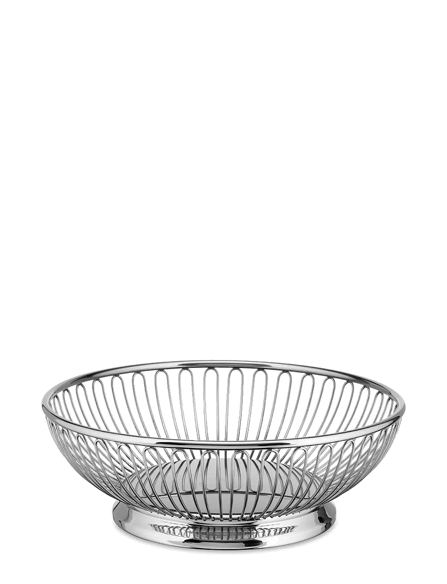 Alessi - Round wire basket i 18/10 stainless steel - leivakastid ja -korvid - steel - 1