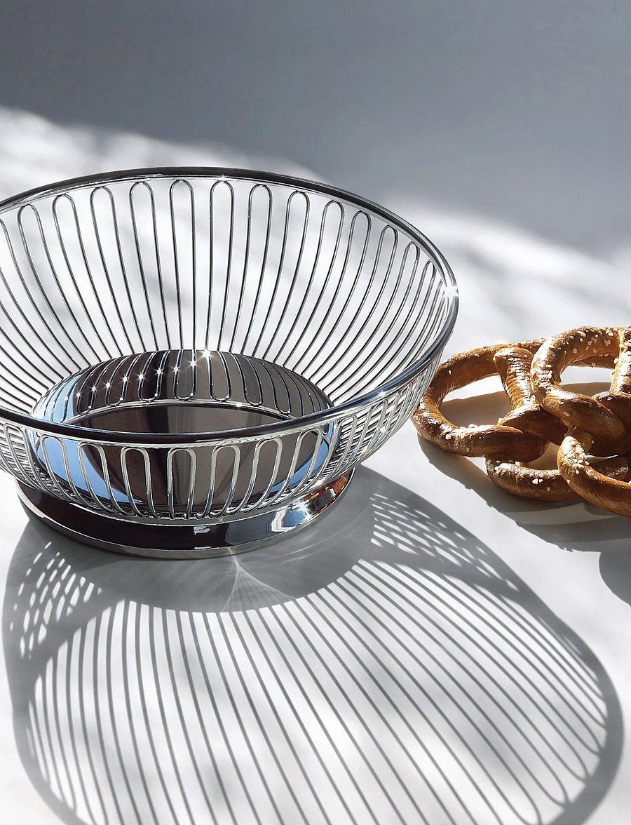 Alessi - Round wire basket i 18/10 stainless steel - puuviljakausid - steel - 0