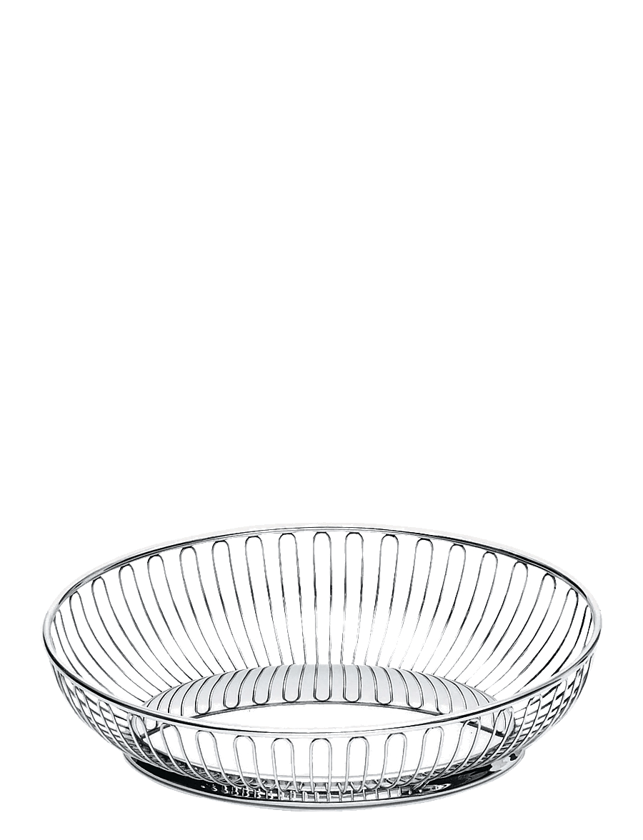 Alessi - Oval wire basket in 18/10 stainless steel - duoninės ir duonos krepšeliai - steel - 1