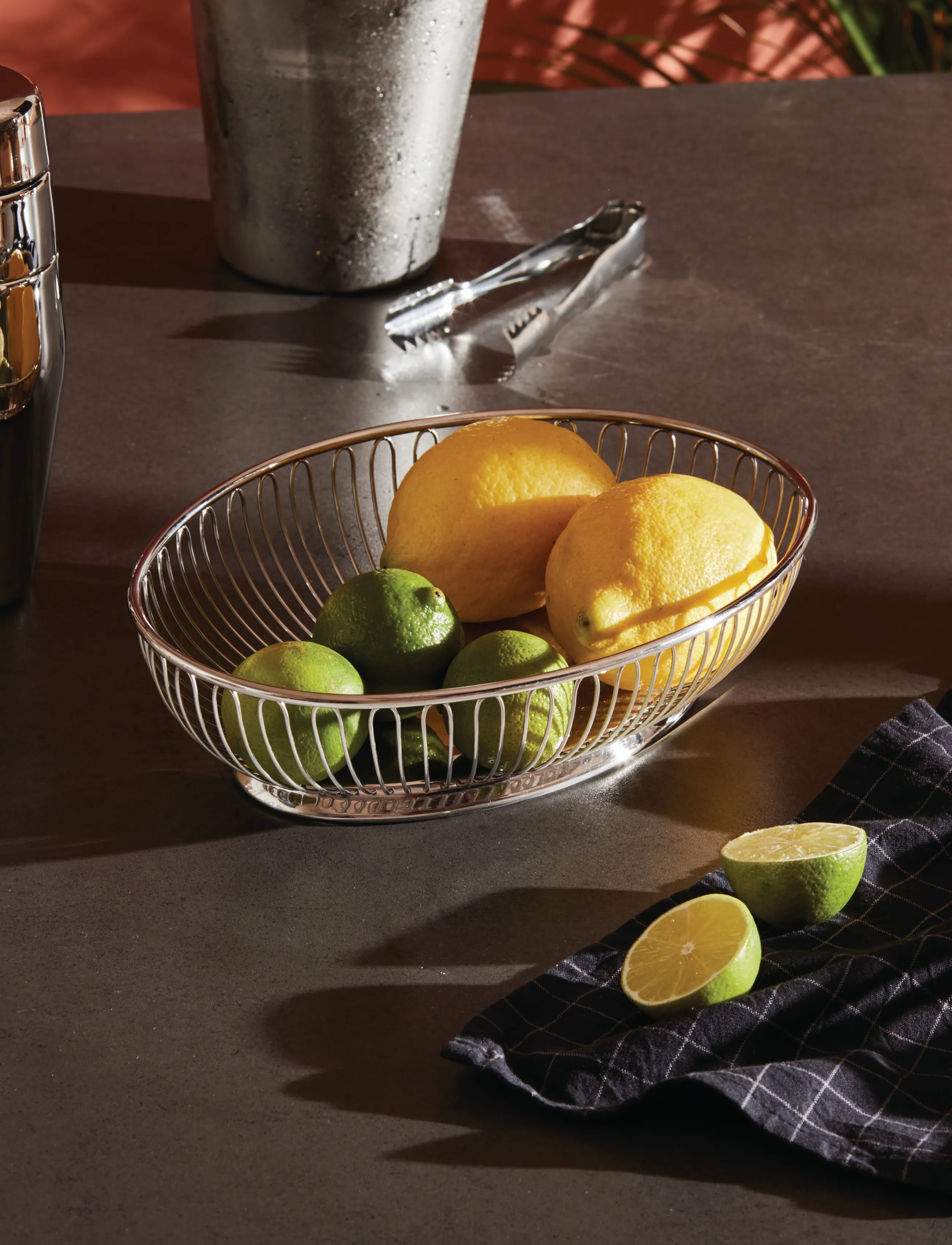 Alessi Oval Wire Basket In 18/10 Stainless Steel, W20 cm, Kitchen Storage, Silber - Bread Bins & Baskets, Homeware