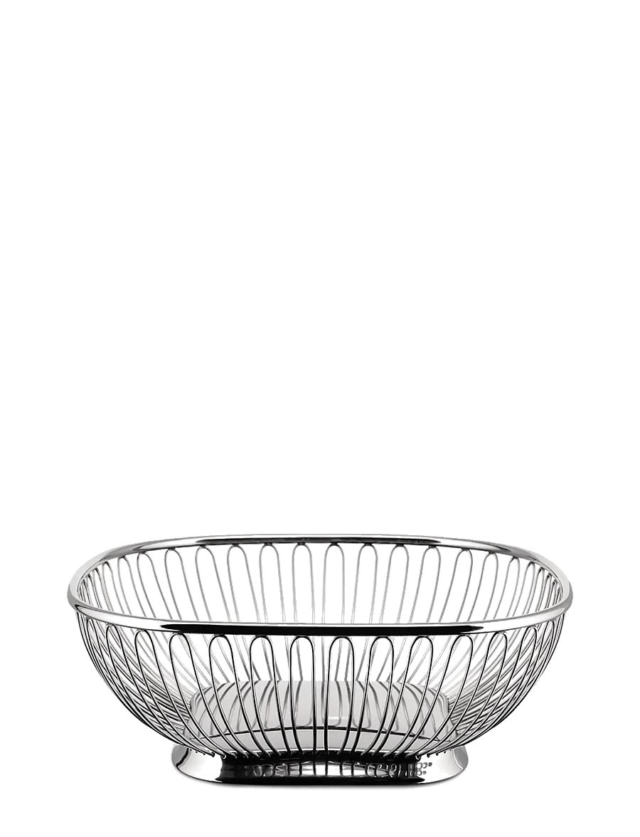 Alessi - Square wire basket in 18/10 stainless steel - puuviljakausid - steel - 1