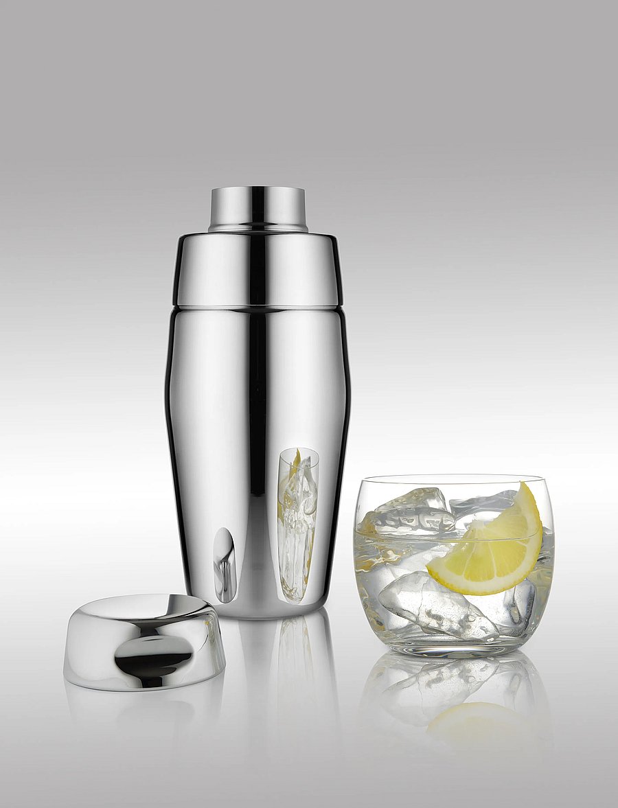 Alessi - Cocktail shaker i 18/10 matte stainless steel - shakers et ustensiles à cocktails - steel - 2