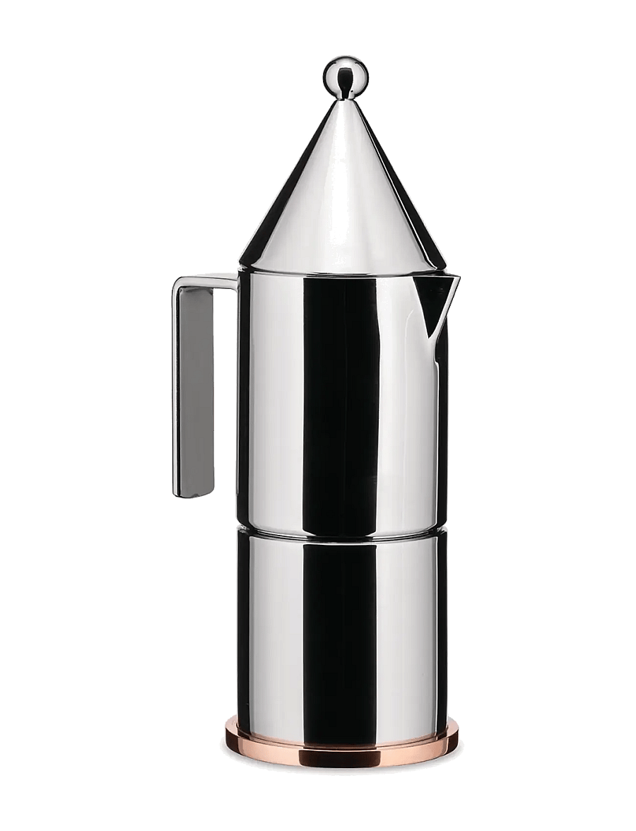 Alessi - Espresso maker in 18/10 stainless steel with copper bottom 3 cups - moka-töpfe - steel - 1