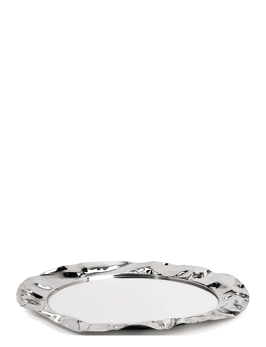 Alessi - Round tray in 18/10 mirror-polished stainless steel - dekoratiivsed vaagnad - steel - 1