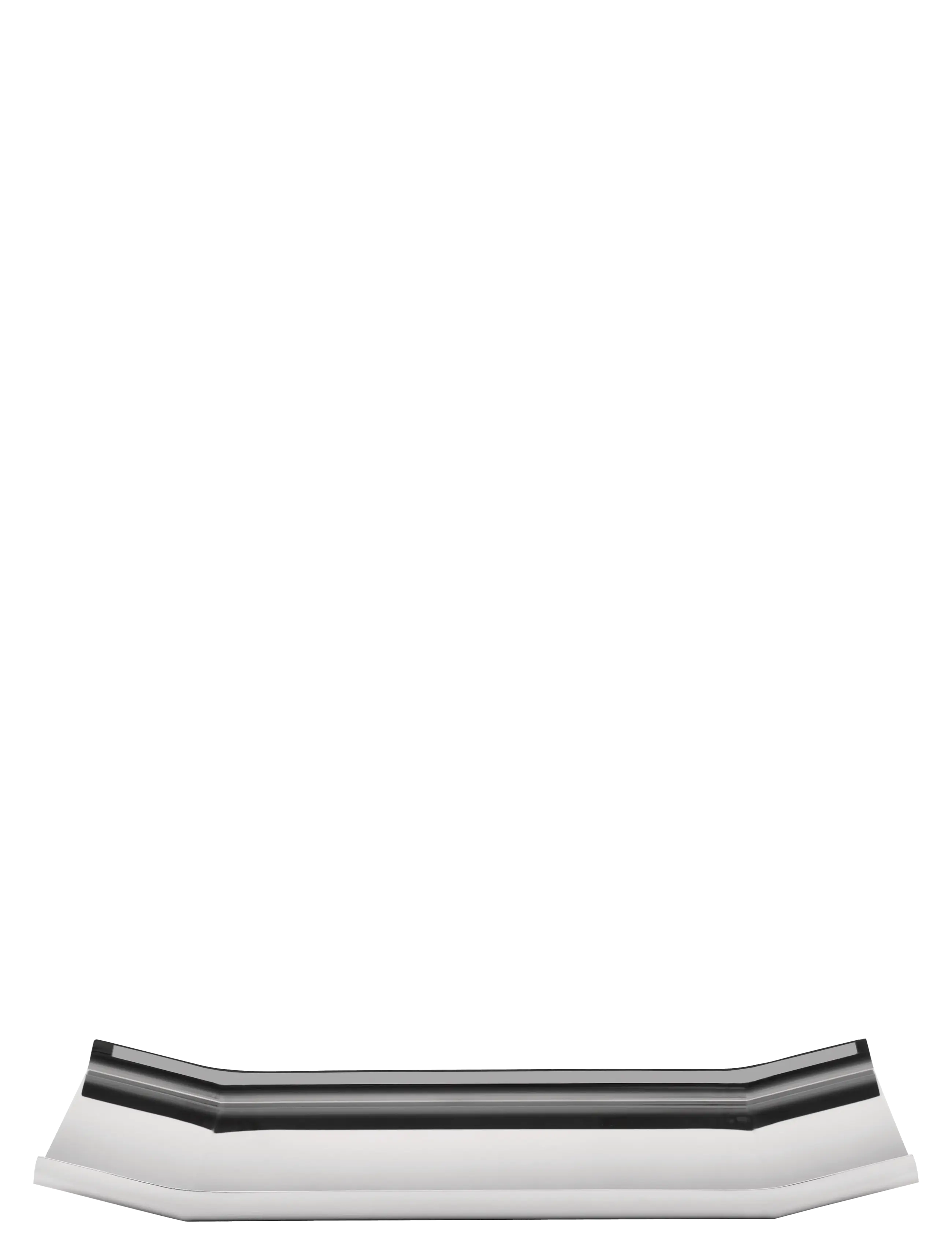 Alessi Rectanyellow tray in 18/10 stainless steel, mirror-polished - Serveringsbrett - STEEL / silver