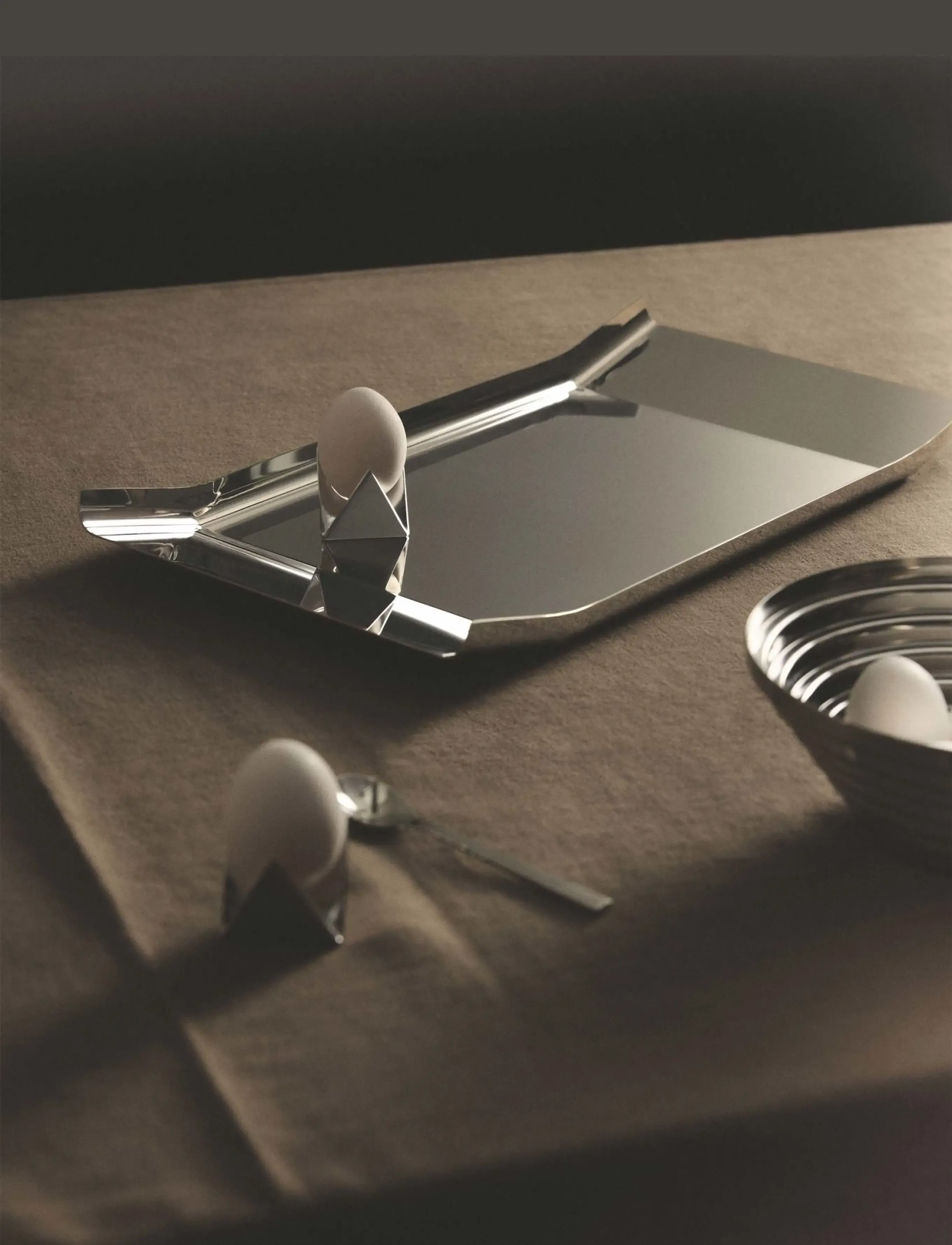 Alessi Rectanyellow Tray In 18/10 Stainless Steel, Mirror-Polished, W25 cm, Dining & Table Accessories, Silber - Trays, Homeware