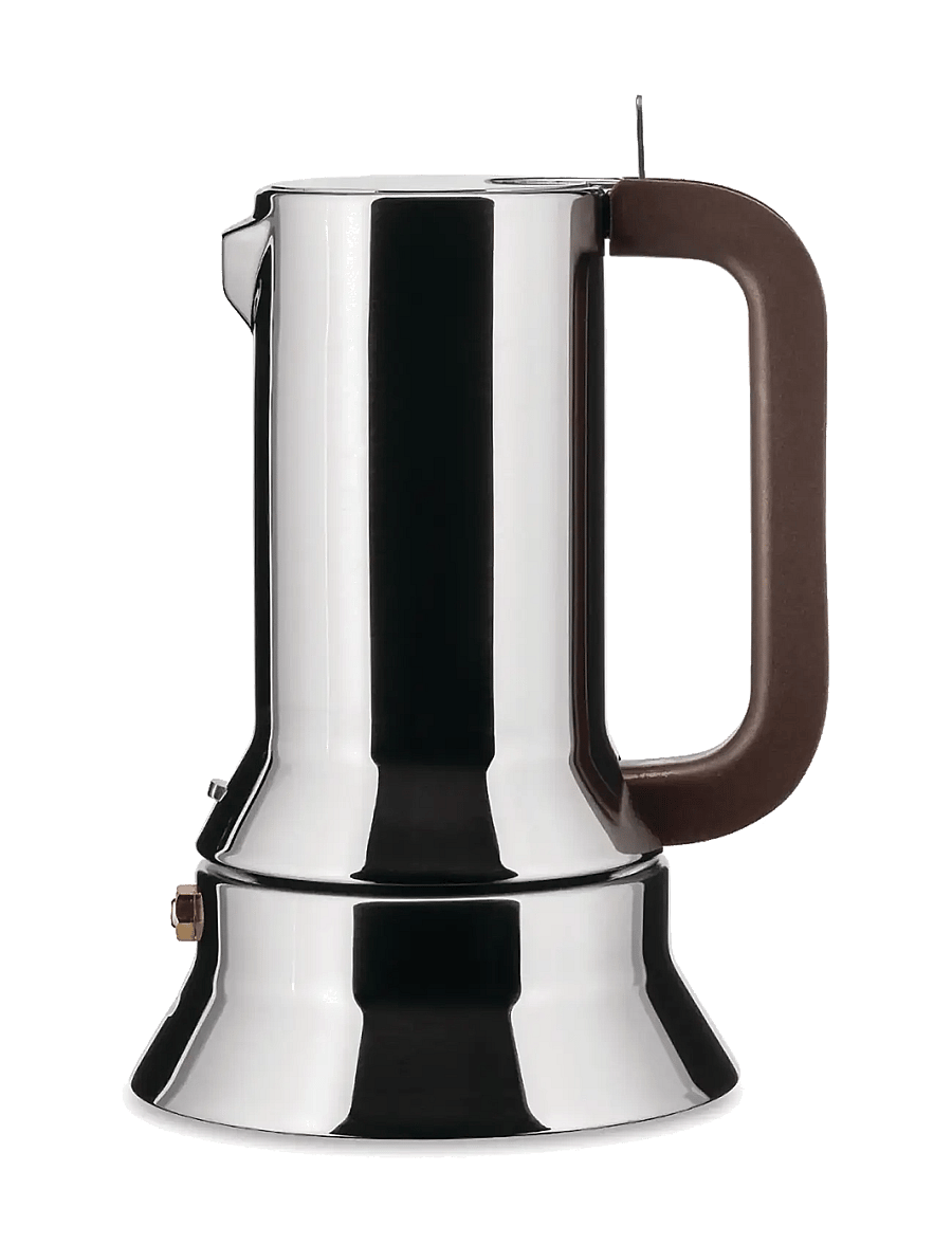 Alessi - Espresso maker in 18/10 Magnetic steel bottom suitable for induction cooking 3 cup - moka-töpfe - steel - 1