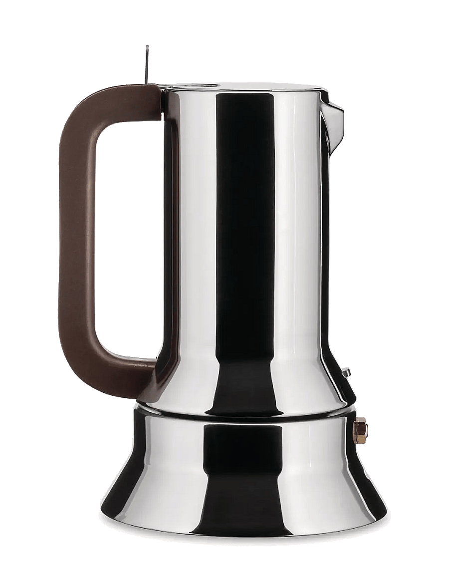 Alessi - Espresso maker in 18/10 Magnetic steel bottom suitable for induction cooking 3 cup - moka-töpfe - steel - 2
